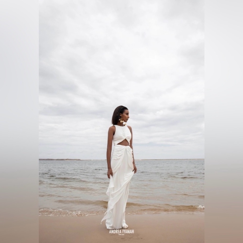 NWT Andrea Iyamah Bridal Sia Cutout Maxi Dress